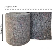 Naturasol - Sous Couche moquette -Thibaude feutre- larg.100cm- Rouleau de 25 ml soit 25 m²