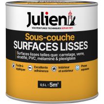 Sous-Couche pour Surfaces Lisses - Carrelage, pvc, verre, stratifié, pvc, mélaminé et plexiglass - Mat Blanc 0,5L