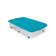 Sous lit 60 litres 11003 80 x 50 x 18 cm. -Fabriqué en plastique de haute qualité. -Comprend des roulettes pour glisser sous le lit. -Boîte idéale