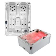 Boreal Sauna - Spa 2-3 places Archipel G23 vip Tablier gris - Spa Thérapeutique Balboa 210x158