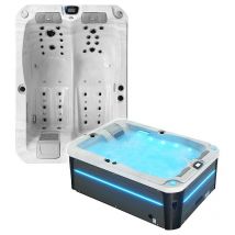 Boreal Sauna - Spa 2 places allongées Archipel GT2 led blanc marbre - Spa Thérapeutique Balboa 210x148