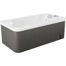 Vente-unique - spa 2 places blanc perlé - 18 jets - L210 x P110 x H74 cm - Système balboa - tahiti iii