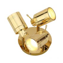 Forum Lighting - Forum Spa Scorpius Polished Brass 260mm 3 Lamp Plate Can Spotlight - SPA-27405-BRS