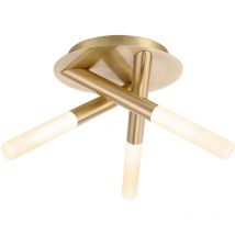 Forum Lighting - Forum Spa Crux Satin Brass 340mm 3 Lamp Bathroom Ceiling Light - SPA-20829-SBRS