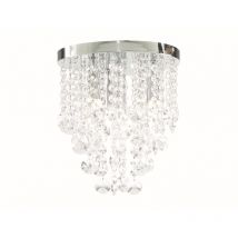 Forum - Spa Celeste Polished Chrome 230mm 4 Lamp Flush Ceiling Light - SPA-24869-CHR