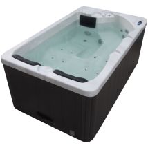 Spa rigide Waterclip Kaway 3 places 185 x 120 x 75 cm – 25 jets – PVC gris – Éclairage LED – Garantie 10 ans