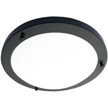Forum - Spa Delphi Matt Black 310mm Large 2 x E14 Flush Ceiling Light - SPA-34050-SBLK
