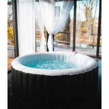 Ospazia - Spa gonflable 4 places rond Diamètre : 185 cm - Filtre et bâche inclus