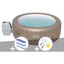 Bestway - Kit spa gonflable Lay-Z-Spa Palm Springs rond Airjet 4/6 places + 6 filtres + Kit de nettoyage