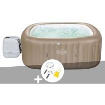 Bestway - Kit spa gonflable Lay-Z-Spa Palma carré Hydrojet Pro 5/7 places + Kit de nettoyage