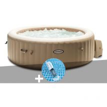 Intex - Kit spa gonflable PureSpa Sahara rond Bulles 4 places + Aspirateur