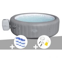 Bestway - Kit spa gonflable Lay-Z-Spa Grenada rond Airjet 6/8 places + 6 filtres + Kit de nettoyage