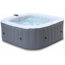 Alice's Garden - Spa mspa gonflable carré – Fjord 4 - 4 places. système anti-gel + bâche. 160cm. pvc. pompe. chauffage. gonfleur. filtre