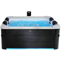 Mspa - spa rigide oslo 6 personnes gris. 4 coussins. bâche incluse. hydromassages système