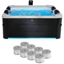 Mspa - Spa rigide 6 places 4 coussins hydromassages. 6 filtres + bâche incluse 180 cm x 65 cm