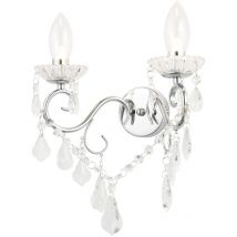 Forum Spa Vela Polished Chrome 310mm 2 Lamp Wall Light - SPA-20831-CHR
