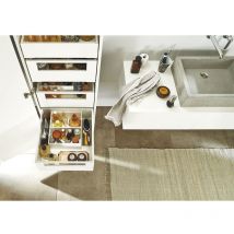 Blum - Space Tower Legrabox pure Schubladen-Set Mit Reling, 40kg NL550mm, kb 600mm Inox