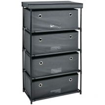 Dylex - Space ways Large 4 Drawer Canvas Wardrobes Multipurpose Storage Units Wide