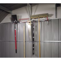 Metall Werkezeugleisten-Set für Gerätehäuser, 8-teilig, silber - Spacemaker