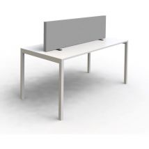 Vivol - spacio pannello divisorio per scrivania 180x40 cm - Piede fisso - Grigio Chiaro