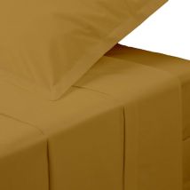 Bettlaken - Perkal - goldbraun - 180x290 cm Atmosphera Créateur D'intérieur