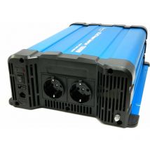 Solartronics - Spannungswandler FS1500DR 24V 1500 Watt reiner Sinus blau Inverter Fernbedienung optional Ohne Fernbedienung