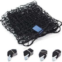 Abdeck-/Ladungssicherungsnetz 1,60m x 1,30m – PE geknotet – Schwarz – 620g – Maschenweite 45mm