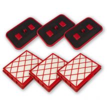 LUX - Sparangebot: 3 hepa H12 Filter Hygiene Mikrofilter + 3 Aktiv Kohlefilter 1 1 Classic 1 Royal d 820