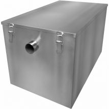 Séparateur de Graisse 120 l Commecial en Acier Inoxydable Séparateur Bac piège à Graisse - Sous Evier - Elimine les déchets de vos eaux - Parfait