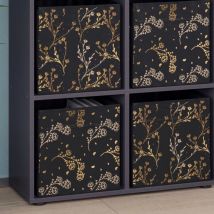 Vicco - Meuble de rangement cube Tetra, Noir, 72.6 x 72 cm avec 4 boxes pliants opt.2