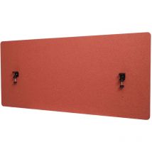 Mendler - Séparation acoustique de bureau HWC-G75, écran de confidentialité pour bureau tissu/textile 140x60cm brun