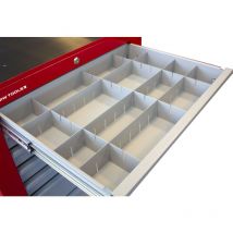 Set de séparateurs de tiroirs gris pour servantes d'atelier MW Tools LVLK9655