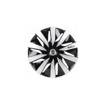 Set 4 copricerchi 16 pollici copriruota auto Lazio SPC1691BKSV nero argento