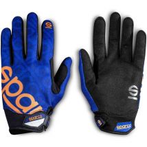 002093 Guantes de trabajo ajustables reforzados con muñeca entre índice policial azul s - Sparco