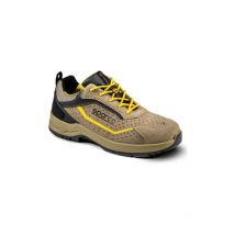 Sparco - Indy Colton S1P esd scarpa bassa antinfortunistica n. 41 tan/giallo con puntale in pelle scamosciata e rinforzi tessuto traspirante