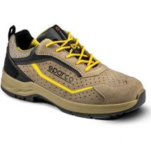 Indy Colton S1P esd scarpa bassa antinfortunistica n. 43 tan/giallo con puntale in pelle scamosciata e rinforzi tessuto traspirante Tan/Giallo 43