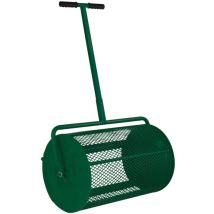Monster Shop - Spandiconcime A Rullo 66cm Per Torba Terriccio Semina Concime Giardino Prato Maniglia A T Estensibile 80l Capacità Cesto In Acciaio 