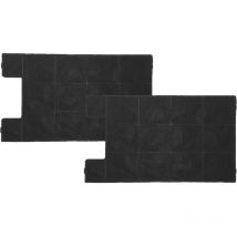 Keenberk - Sparset 2 Stk. Aktivfilter für Amica kf 17149 Dunstabzugshaubenzubehör Kohlefilter für kh 17178, 17179 e, schwarz