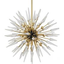 Hudson Valley Lighting - Sparta Lampadario 12 Luci Ottone, Vetro