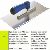 Sigma - sparule inox DENTŽëE no air pour application de colle 49H 28X13 cm pour carreaux grand format et mosažåque