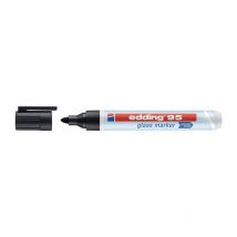 Marqueur verre 95 trait noir largeur 1,5-3mm pointe ronde Edding par 10)