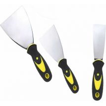 Spatula Set, Stainless Steel Spatula Set Coating Knife, Flexible and Stainless Steel Blades with Non-slip Handle for Wallpaper and Walls, 3er (25mm /