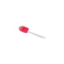 Tescoma - Spatule ovale Presto résistante aux hautes températures en silicone et plastique de couleur rouge et blanche
