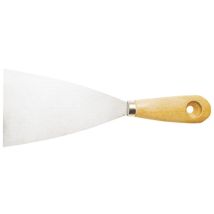 Couteau à enduire TOOLTRADERS – 10 cm – Acier inoxydable – Manche en bois – Largeur, Longueur de la lame