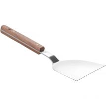 Spatule Teppanyaki pour burgers aux œufs avec manche en bois 240 x 105 mm