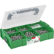 Spax - Elektriker Montagekoffer Klein, T-star Plus, 475 Halbrundkopf + 75 Dübel + 3 Bits In Mini L-boxx