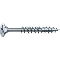 Spax - Universalschraube, 3,5 x 50 mm, 500 Stück, Kreuzschlitz Z2, Senkkopf, Teilgewinde, 4CUT, wirox A3J, blank verzinkt, 0291010350505