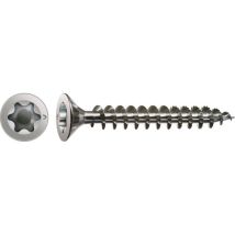 Spax - Schachtel Mit 25 Einheiten Holzschrauben Mit Flachem Edelstahlkopf A2 3,0 X 16 Mm