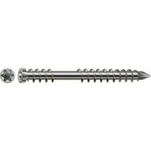 Terrassenschraube, 5 x 40 mm, 125 Stück, Fixiergewinde, Zylinderkopf, t-star plus T25, CUT-Spitze - 4507000500406 - Spax