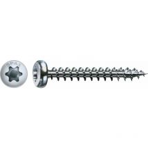 Universalschraube 6 x 40 mm, 20 Stück, Vollgewinde, Halbrundkopf, t-star plus T20, 4CUT, wirox - 4201010500502 - Spax